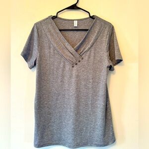 Womens casual button design tunic top medium